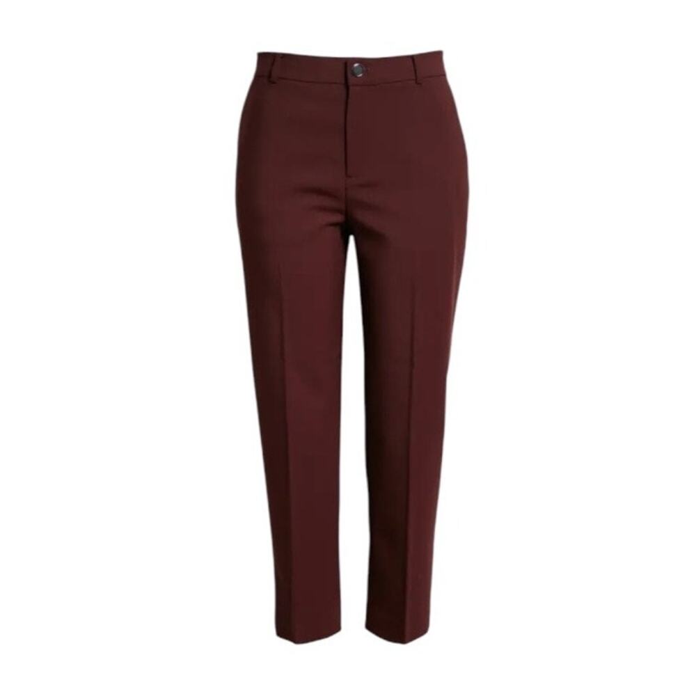 Club Monaco Pants Borrem crop burgundy size 12